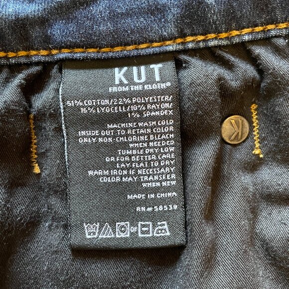 Kut From the Kloth Connie Ankle Skinny Jeans with Raw Hem Medium Wash, Size 8 - Picture 12 of 13